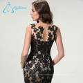 High Quality Court Train Lace Appliques Plus Size Mermaid Long Evening Dress